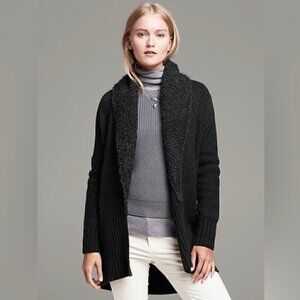 Banana Republic Chunky Wool Mohair Blend Open Front Cardigan